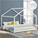 Cama de criança Cerro com colchão em forma de casa 206x186 Branco/ Bege