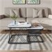 Mesa de centro, mesa de sala, mesa de sofá. 60x45 Branco/ Preto