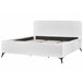Beliani Cama com estrado Bouclé VALOGNES 192x220 Branco