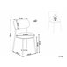 Beliani Silla de comedor CASEY Cinza Claro