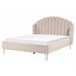 Beliani Cama com estrado Poliéster AMBILLOU 177x214 Bege