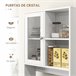 Armário de Cozinha MDF HOMCOM, casa - móveis de armazenamento Branco
