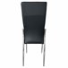 Cadeira de jantar Laci em couro sintético e cromo Preto