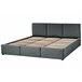 Beliani Cama com armazenamento Veludo BOUSSE 191x219 Bege