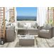 Beliani Conjunto lounge CONTARE Cinza Claro