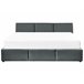 Beliani Cama com armazenamento Veludo BOUSSE 191x219 Bege
