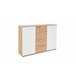 Aparador com 2 portas e 4 gavetas JACKY Branco/ Madeira