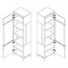 Vitrina LED de 1 porta Ruben 53 Madeira