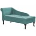 Beliani Chaise longue à esquerda Veludo PESSAC Azul/ Verde