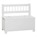 Baú de quarto infantil com tampa organizadora de brinquedos Branco