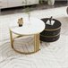 2 em 1, mesa de centro, mesa de sala, 2 gavetas 70x70 Branco