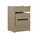 Beliani Conjunto lounge Ratan sintético NOTO Branco/ Bege