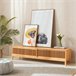 Mesa de TV Videbæk com 2 portas de correr em bambu 160 Natural