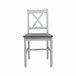 Conjunto de mesa com 4 cadeiras VERSALLES Branco/cinza