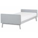Beliani Cama com estrado Pinho BONNAC 95x210 Cinza