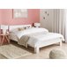 Beliani Cama com estrado Pinho ROYAN 147x207 Branco