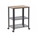 Beliani Carrito de cocina BOLZANO Preto