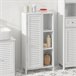 Armário de casa de banho 1 porta e 3 prateleiras BZR39-W SoBuy Branco