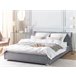 Beliani Cama com estrado Poliéster PARIS 195x228 Cinza