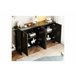 Aparador moderno e minimalista com 4 portas Preto