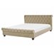 Beliani Cama com estrado Veludo AVALLON 172x233 Bege