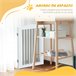 Barreira de Segurança para Animais de Estimação MDF e Aço PawHut Branco