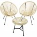 2 cadeiras de jardim Santana com mesa Bege
