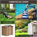 Abrigo de Jardim Aço Galvanizado e PP Outsunny 213 Amarelo