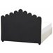 Beliani Cama com armazenamento Veludo VINCENNES 167x214 Branco/ Bege