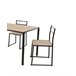 Conjunto de Mesa e 4 Cadeiras SIDNEY Preto/ Madeira