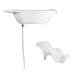 Banheira XL para recém-nascidos + espreguiçadeira ergonómica e antiderrapante Branco