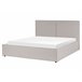 Beliani Cama com estrado Poliéster MOISSAC 177x224 Cinza Claro