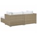 Beliani Conjunto lounge Ratan sintético NOTO Branco/ Bege