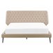 Beliani Cama com estrado Pele sintética ESSONNE 219x208 Bege