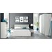 Conjunto de cabeceira e mesa de cabeceira Tekkan Branco