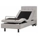 Beliani Cama ajustável Poliéster DUKE 82x216 Cinza Claro