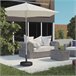 Base Chapéu de Sol HDPE, concreto, aço Outsunny Preto