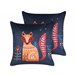 Beliani Almofada decorativa FIRESPIKE Azul