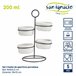 Conjunto de 4 taças redondas + prateleira me coleção VESSIA Branco