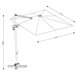 Guarda-sol GALIA 250x210x210cm cor branca Branco