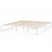 Beliani Cama com estrado Ferro VIRY 186x206 Branco