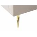 Beliani Cama com estrado Veludo MARVILLE 202x225 Areia