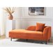 Beliani Chaise longue à direita Veludo LE CRAU Laranja