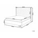 Beliani Cama Terciopelo LUBBON 209x215 Cinza