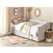 Beliani Cama com armazenamento Poliéster VITTEL 214x98 Bege