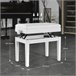 Banco de Piano Madeira de Borracha e Couro Sintético HOMCOM Branco