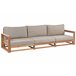Beliani Conjunto lounge Madeira de acácia com certificado FSC® TIMOR Cinza Escuro