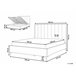 Beliani Cama com armazenamento Veludo SEZANNE 190x215 Rosa
