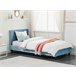 Beliani Cama Veludo FITOU 100x214 Azul Claro
