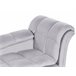 Beliani Chaise longue à direita Veludo LORMONT Cinza Claro